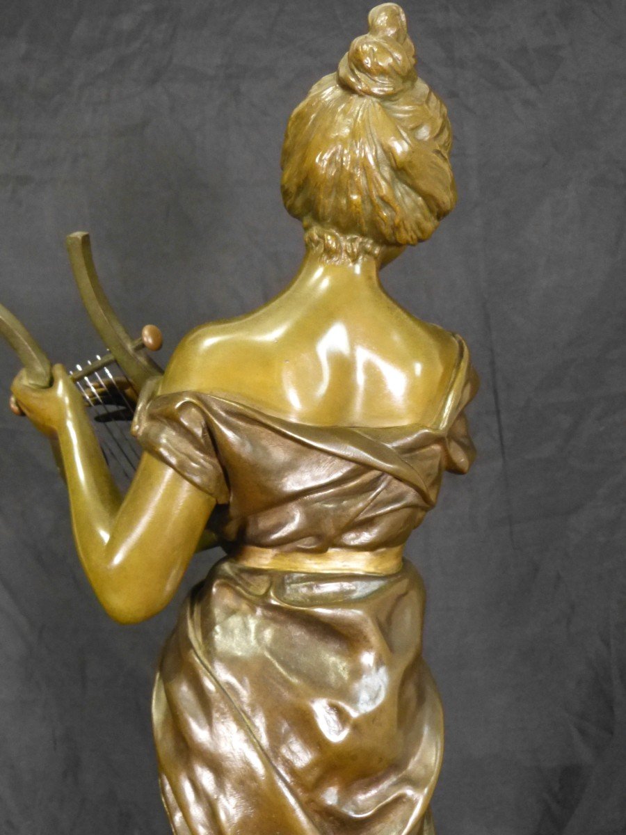 Sappho - Emmanuel Villanis (1858-1914) Bronze Art Nouveau-photo-8