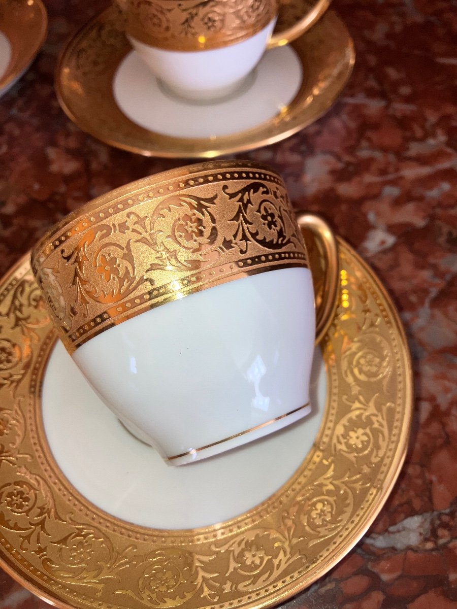 Thistle Haviland Service à Thé Et Café Porcelaine Limoges Or -photo-3