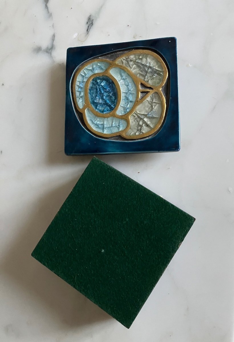 Mithe Espelt Boîte Fleur Céramique Rehaussée Or-photo-2