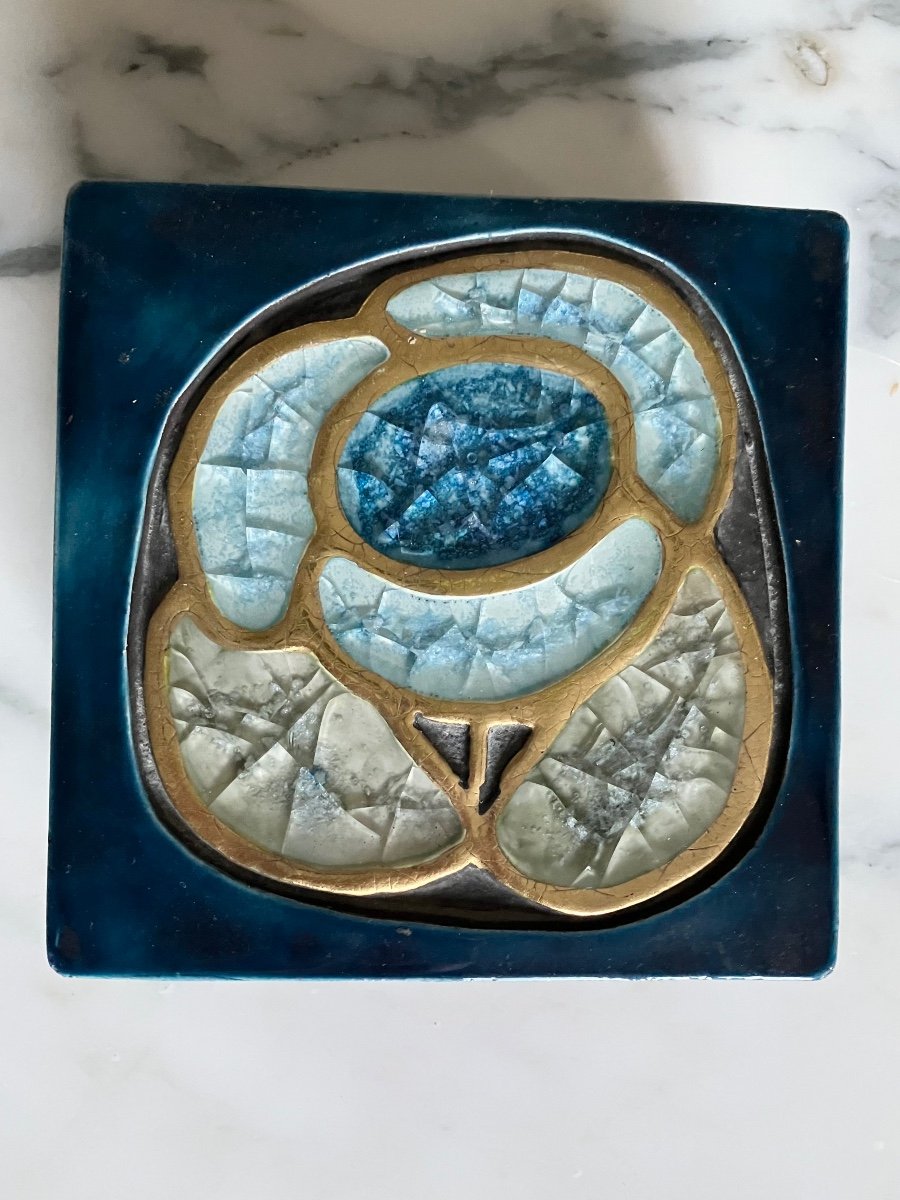 Mithe Espelt Boîte Fleur Céramique Rehaussée Or-photo-3