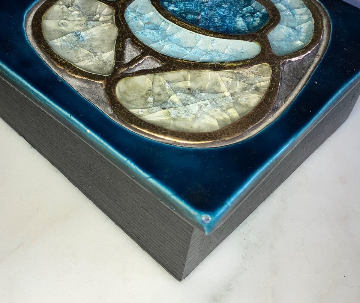 Mithe Espelt Boîte Fleur Céramique Rehaussée Or-photo-5