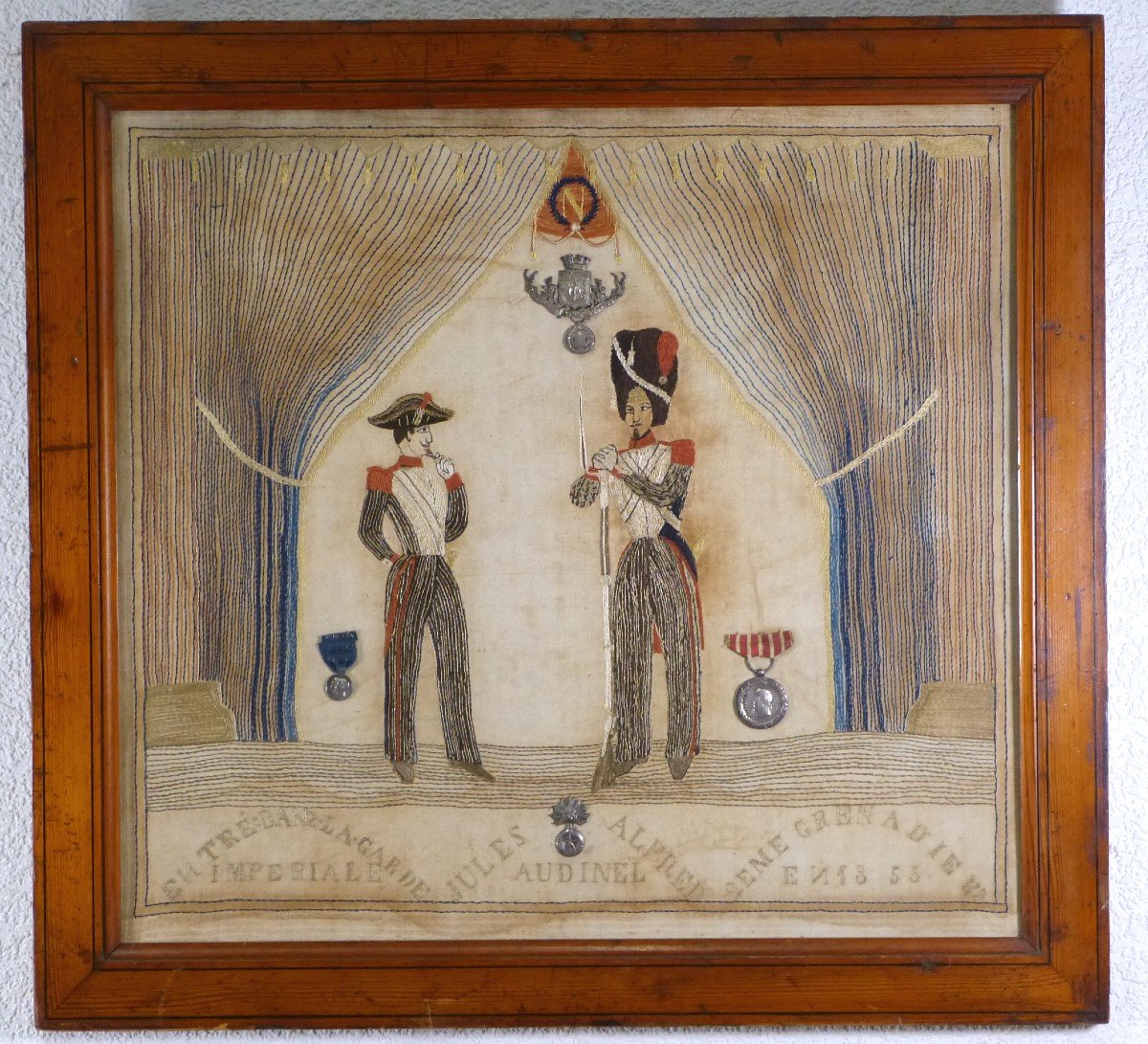 Tribute To Grenadier Ja Audinel Imperial Guard 1855 Embroidery Napoléon