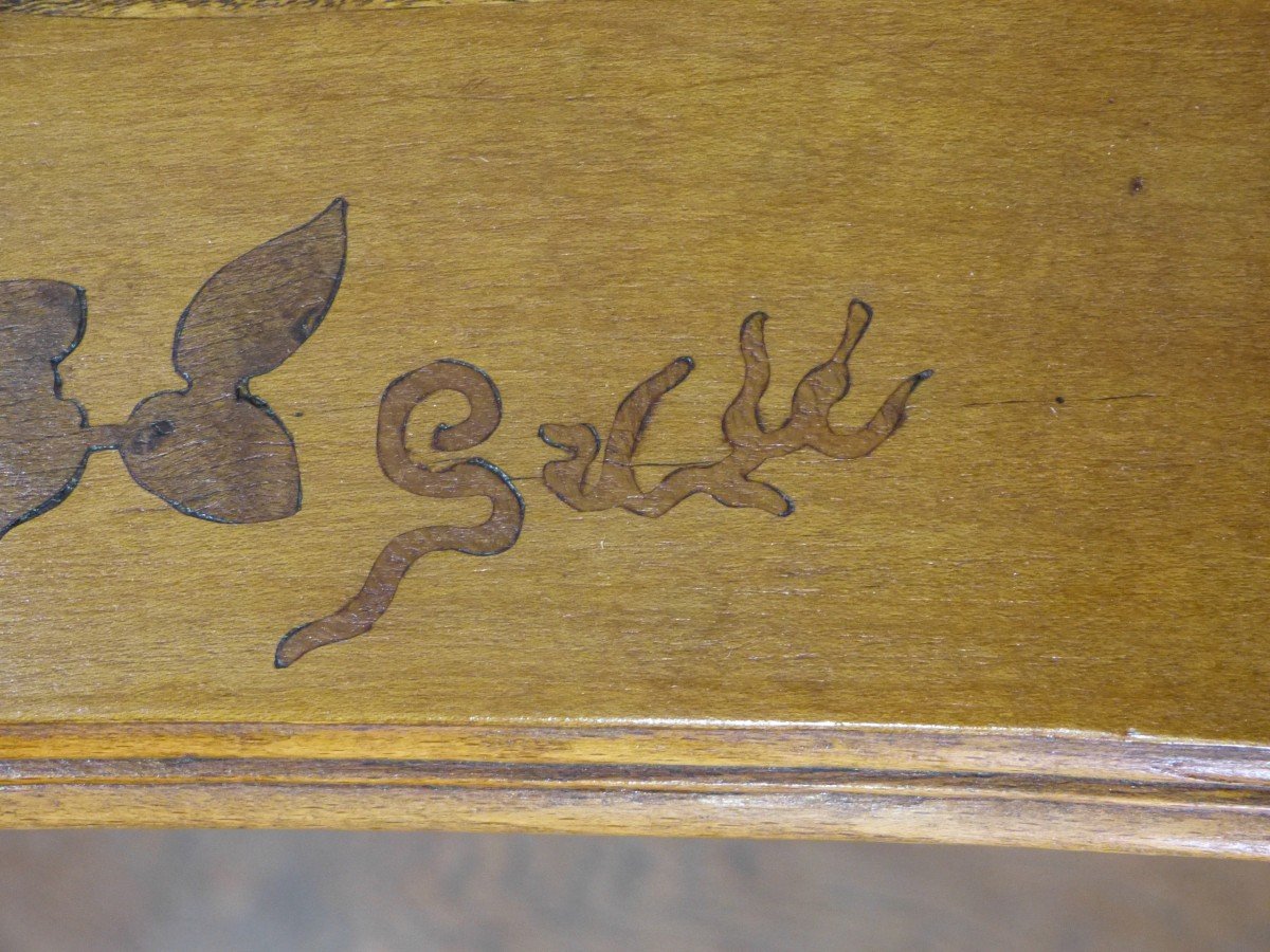 Emile Gallé Serving Table Art Nouveau Marquetry-photo-4