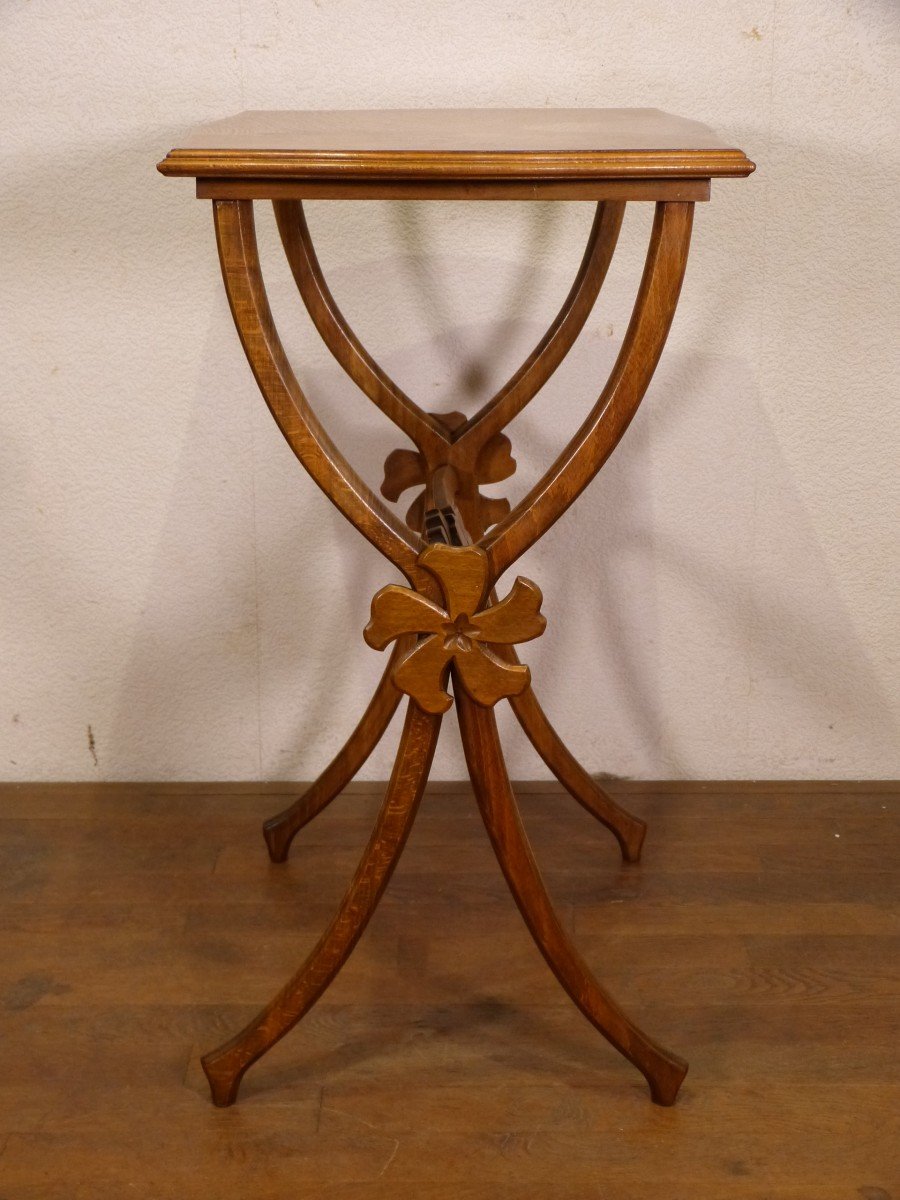 Emile Gallé Serving Table Art Nouveau Marquetry-photo-2