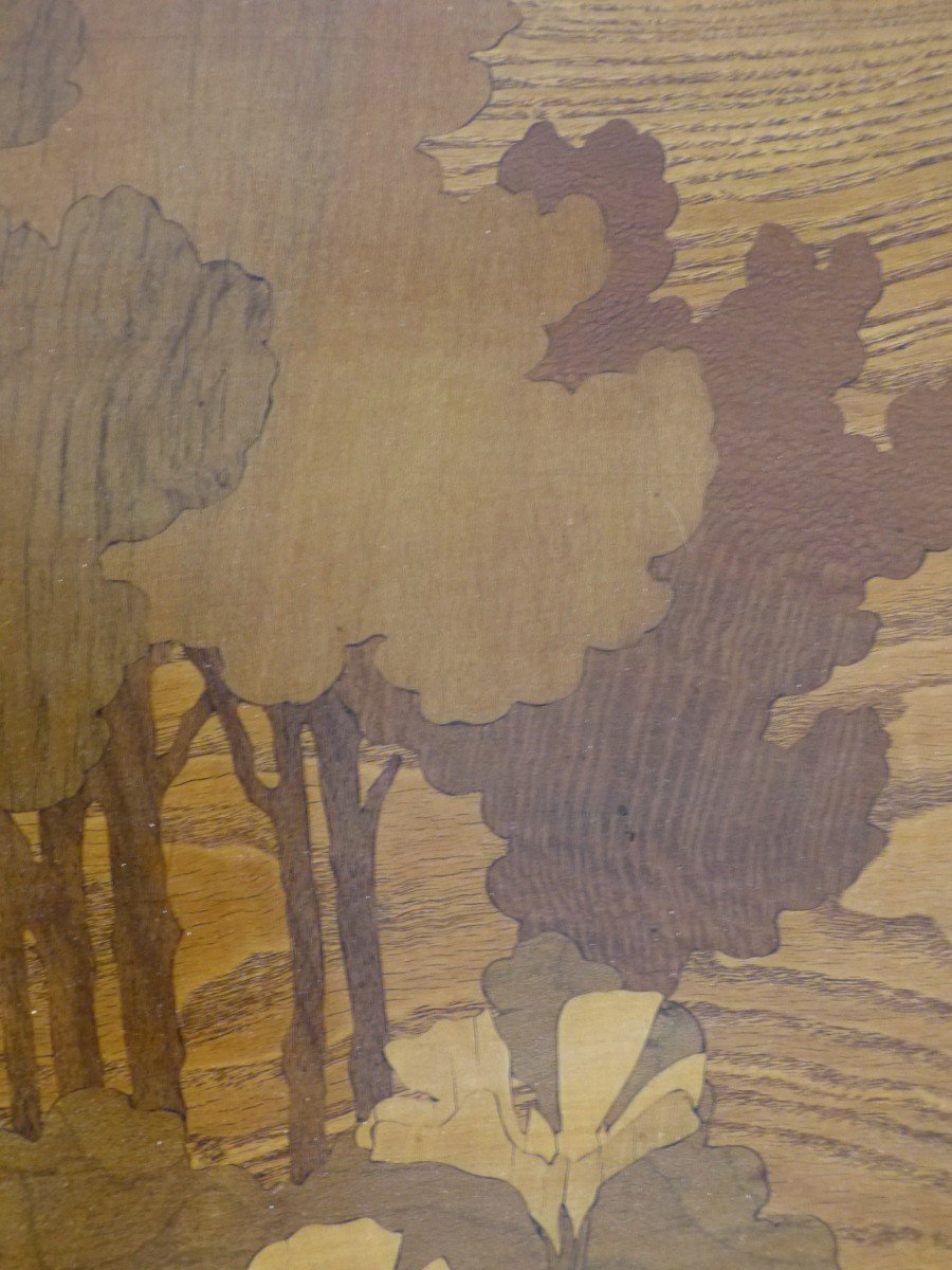 Emile Gallé Serving Table Art Nouveau Marquetry-photo-6