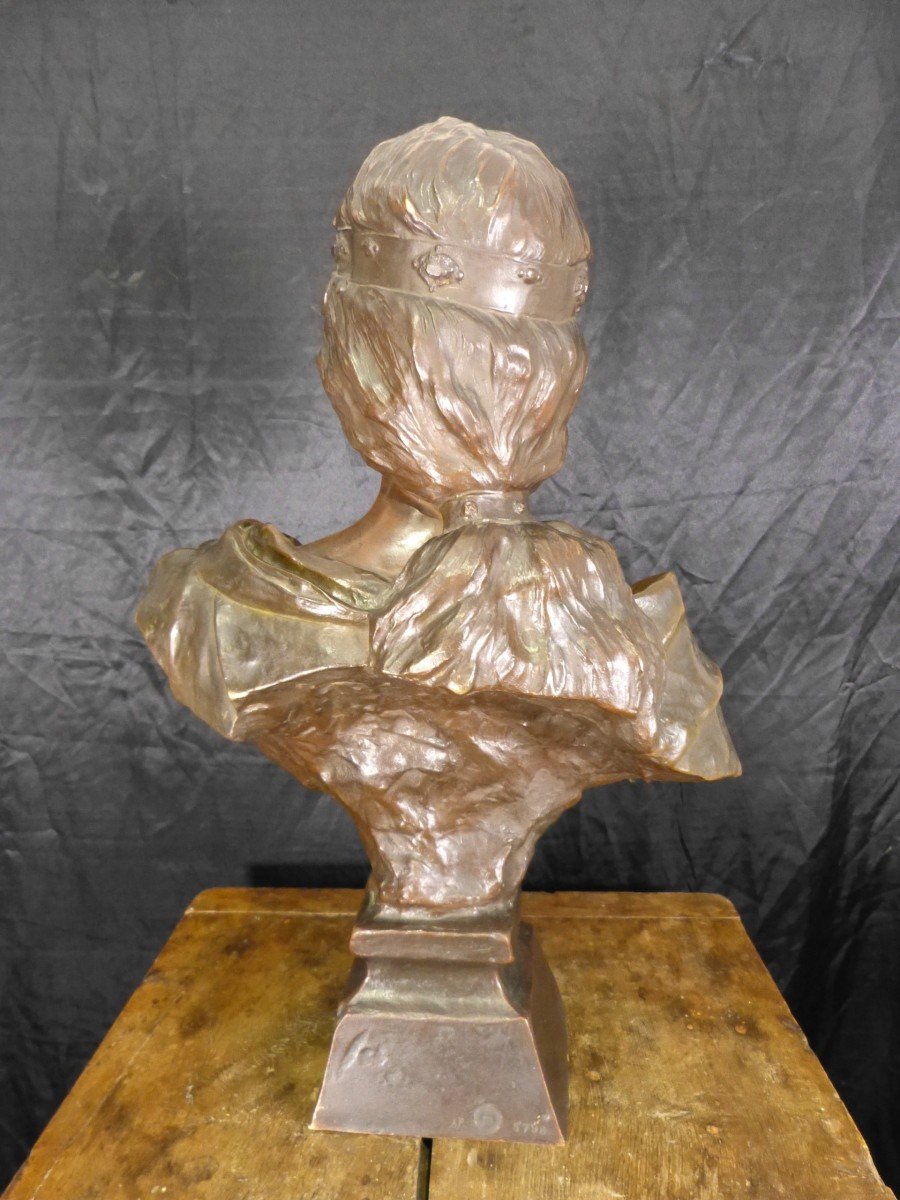 Emmanuel Villanis   La Sibylle Bronze 53 Cm Art Nouveau -photo-4