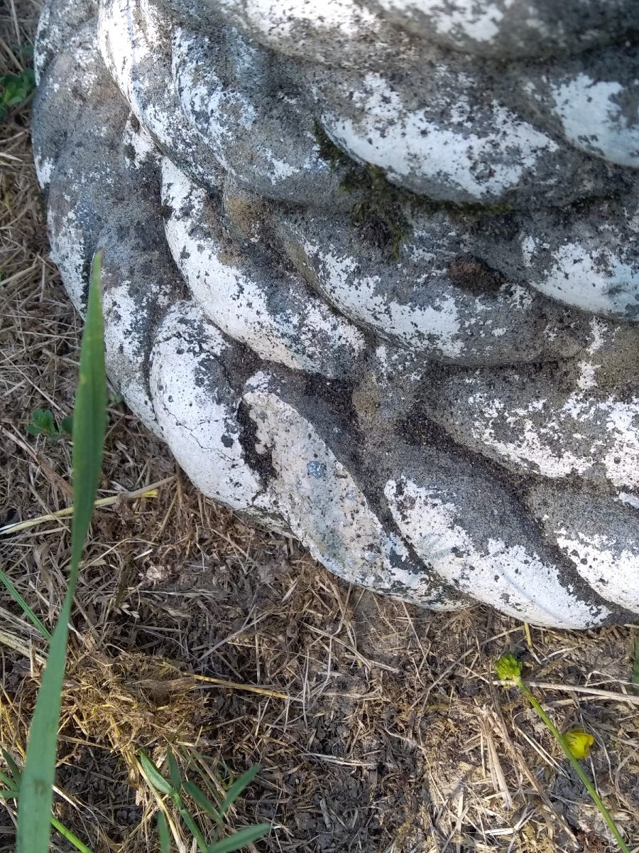 Grande Jardinière En Pierre Reconstituée Forme Panier à Anse-photo-1