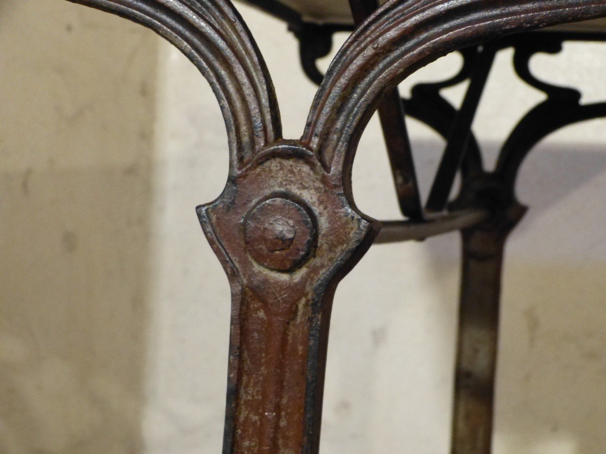 Art Nouveau Brasserie Table Marble Top Bistrot-photo-2