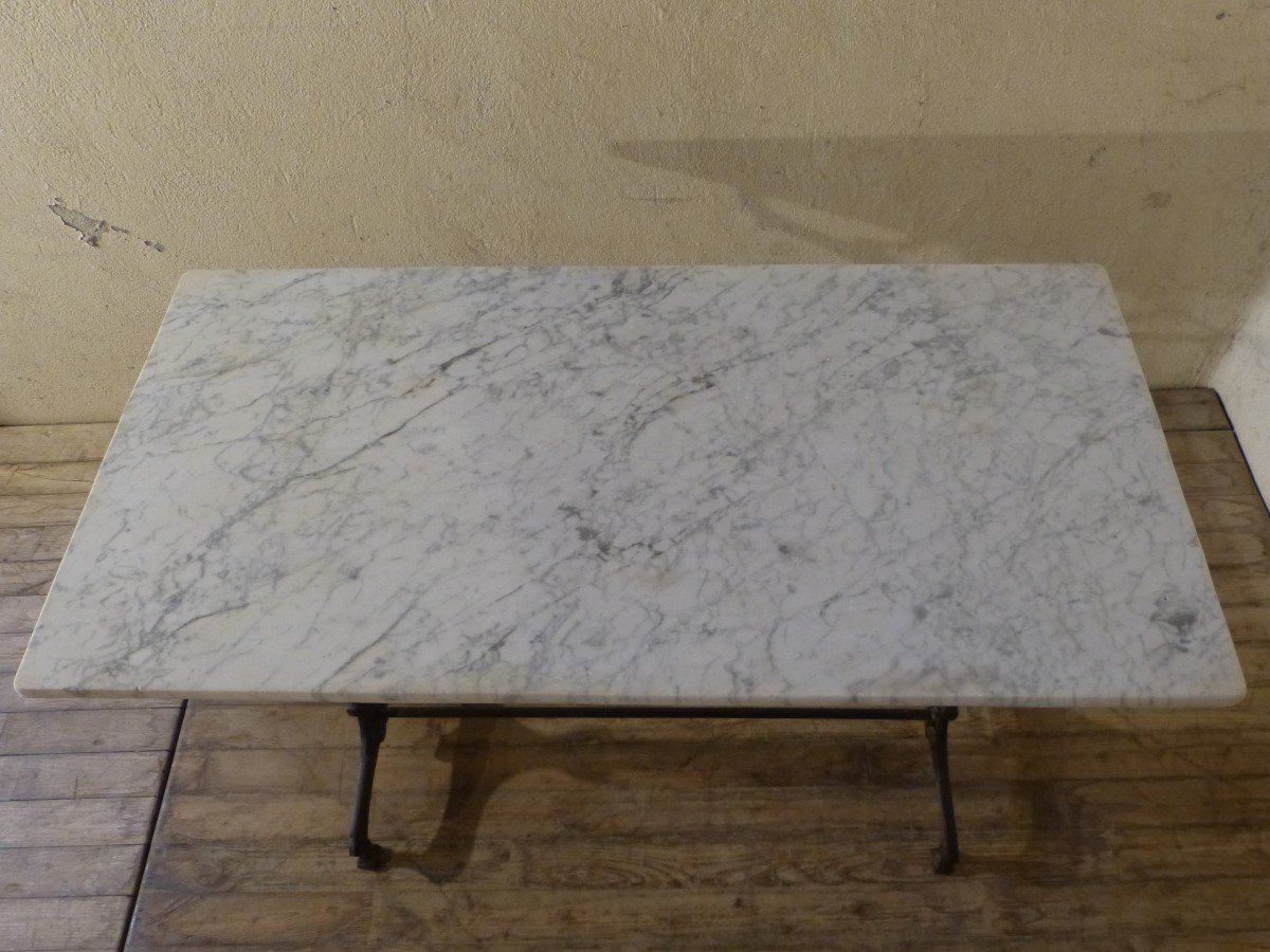 Art Nouveau Brasserie Table Marble Top Bistrot-photo-8