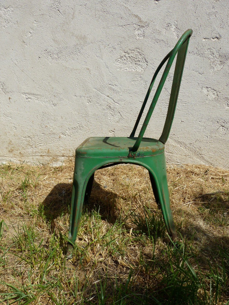 Series Of 16 Tolix Metallic Chairs-photo-2