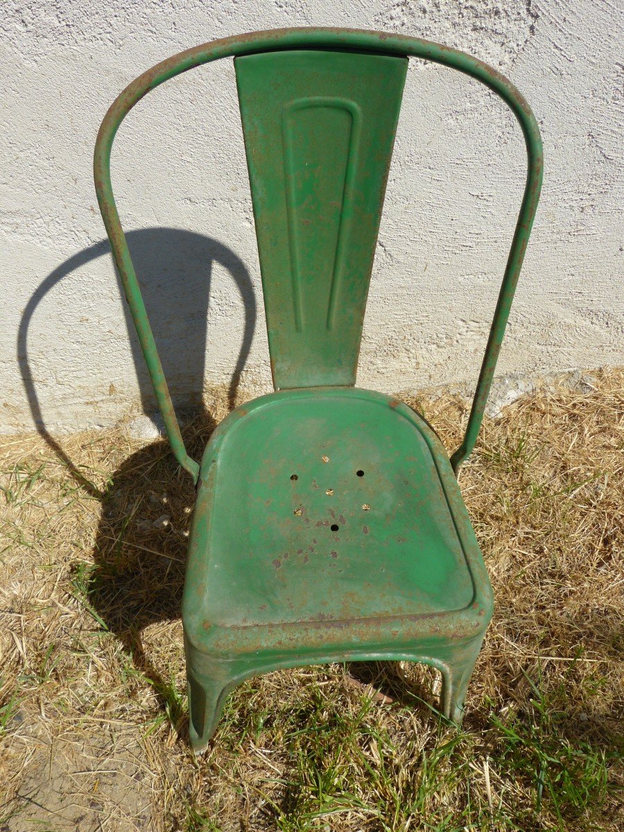 Series Of 16 Tolix Metallic Chairs-photo-6