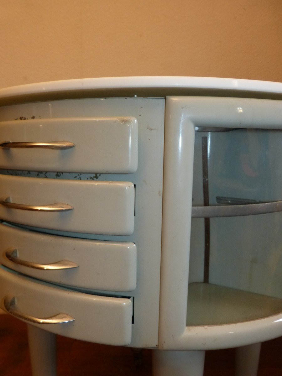 Meuble De Dentiste Rond Tournant Girator Dessus Opaline-photo-3