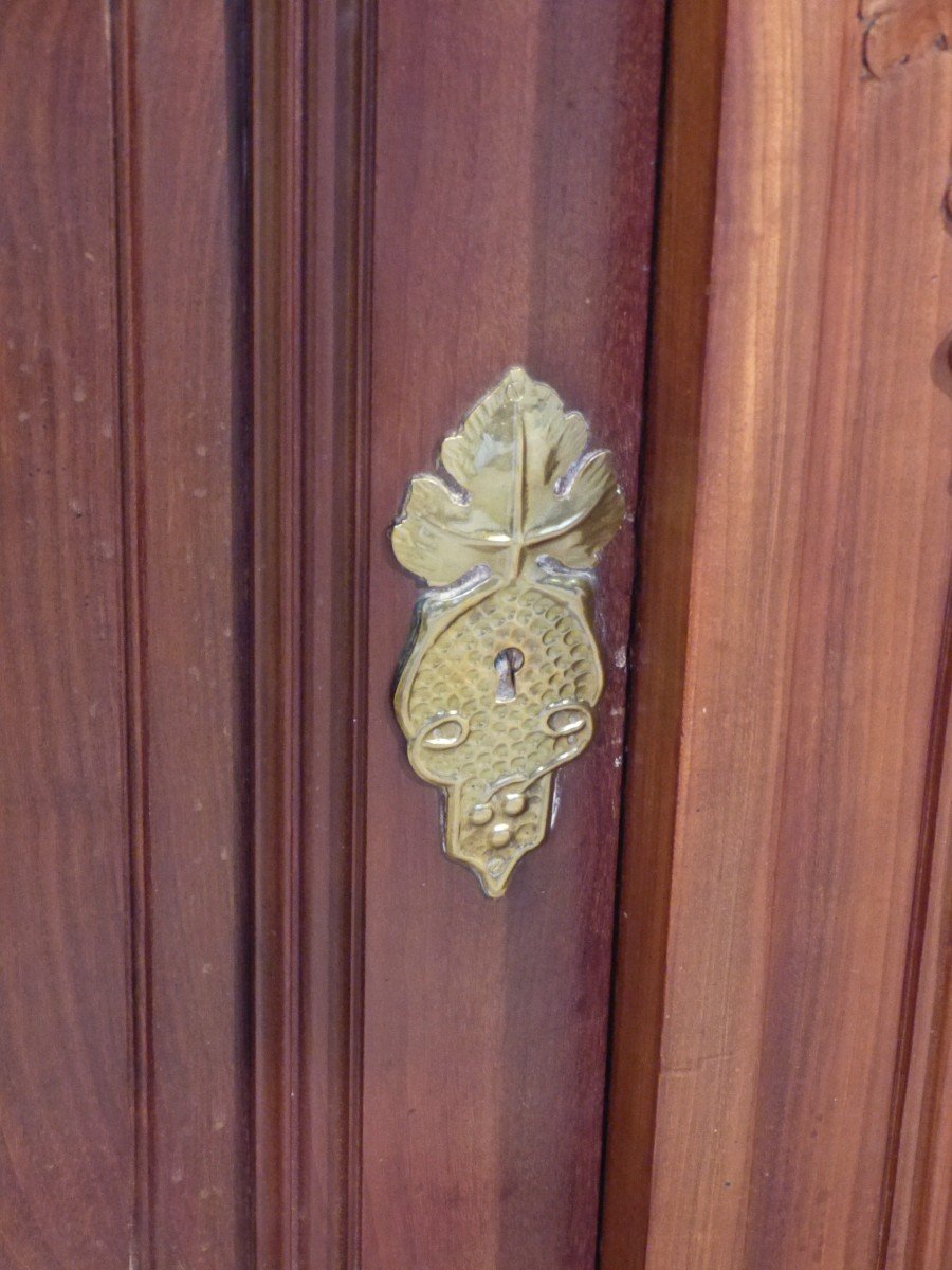 Louis Majorelle , Desserte Art Nouveau En Acajou,décor La Vigne-photo-4