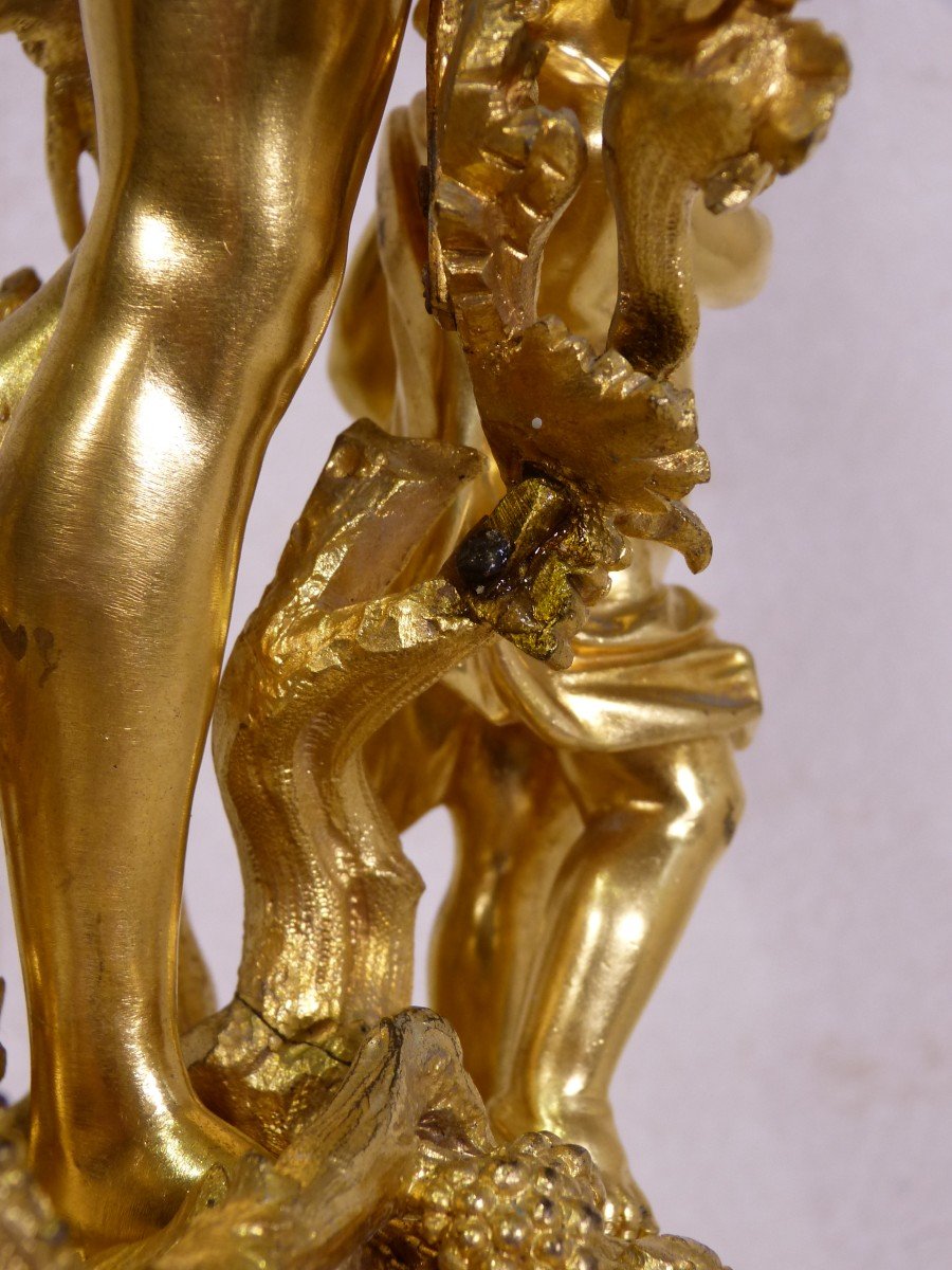 Large Pair Of Napoleon III Candelabra Gilt Bronze 90 Cm-photo-5