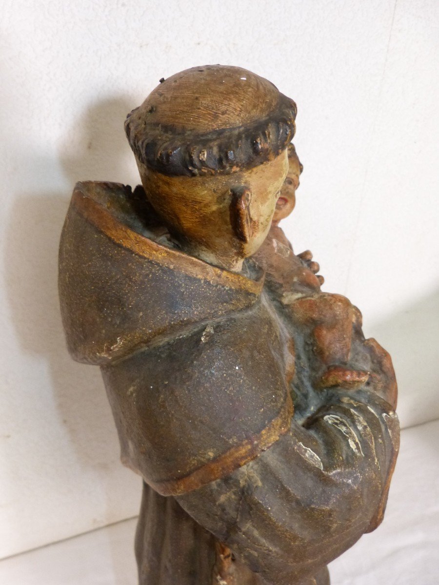 Saint Dominique Statue Bois 18ème H 60 Cm-photo-3