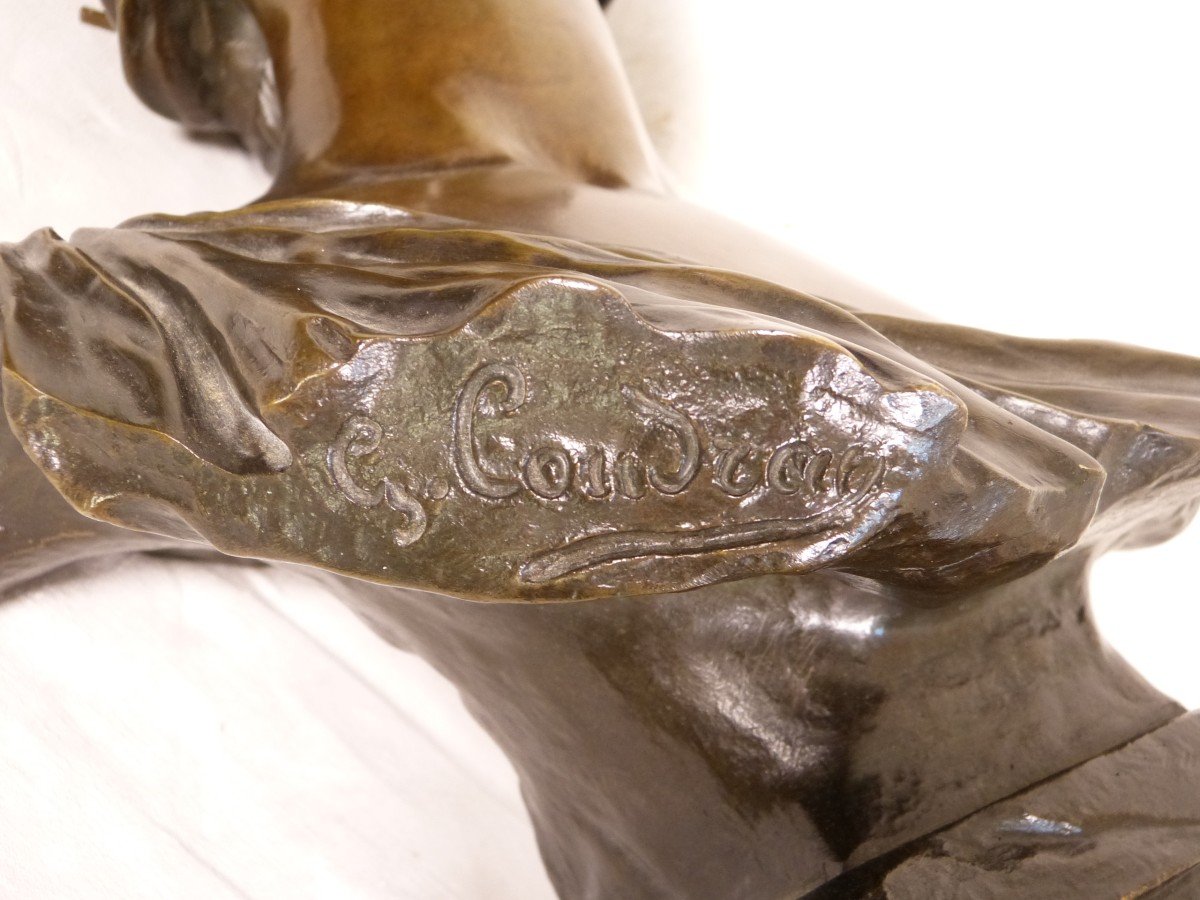 Georges Coudray Bakie Bronze Art Nouveau Buste 64 cm-photo-4