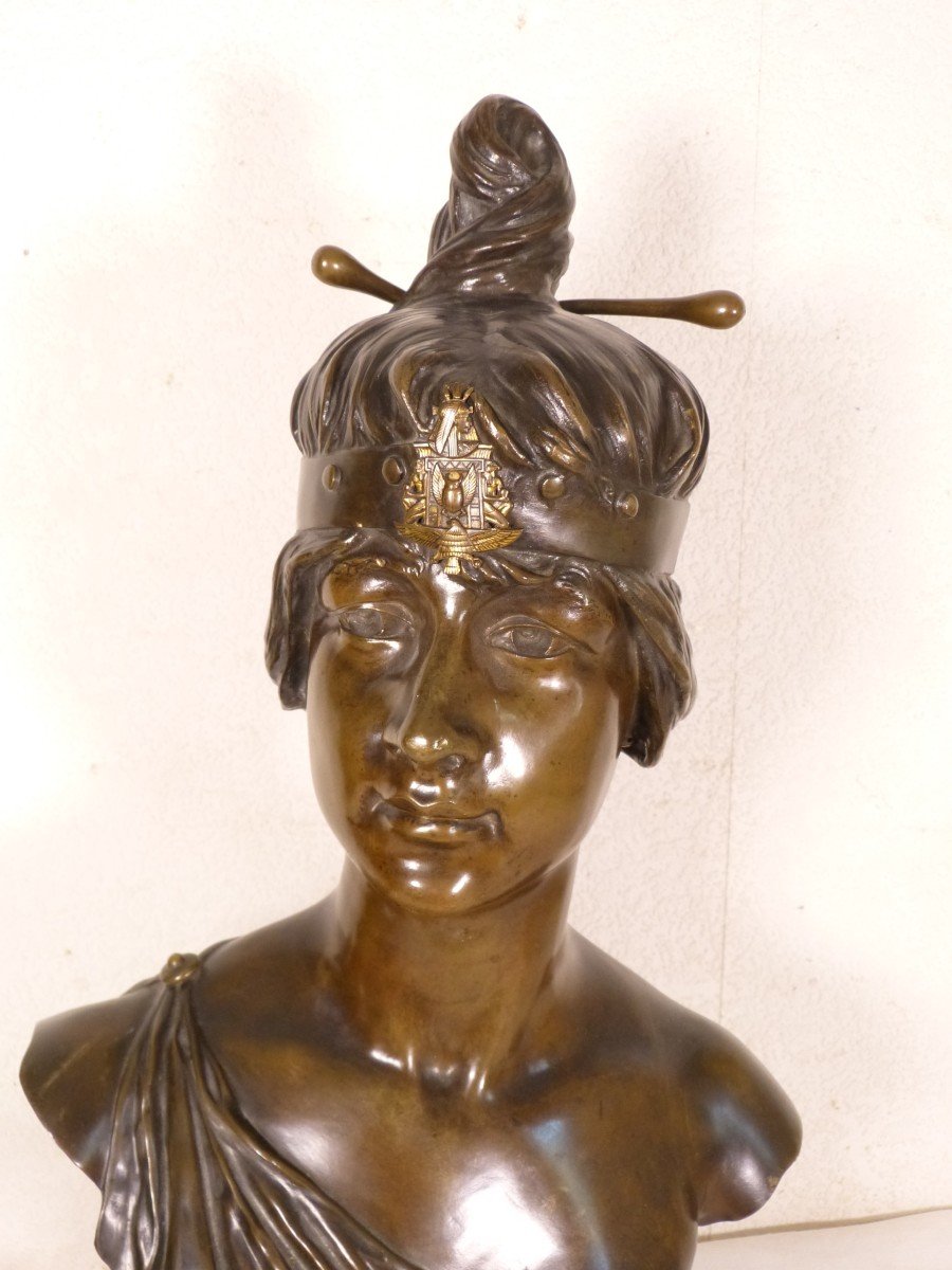 Georges Coudray Bakie Bronze Art Nouveau Buste 64 cm-photo-1