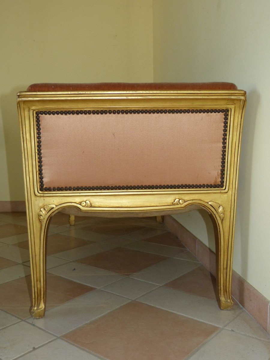 Majorelle Nancy Rare Sofa Bench In Golden Wood Hawthorn Art Nouveau-photo-1
