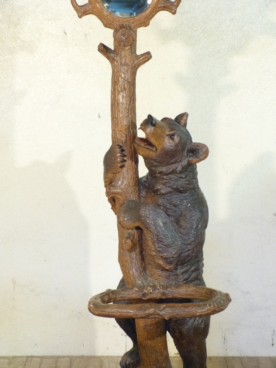 Coat Rack With Bears Black Forest Cloakroom 19th-photo-2