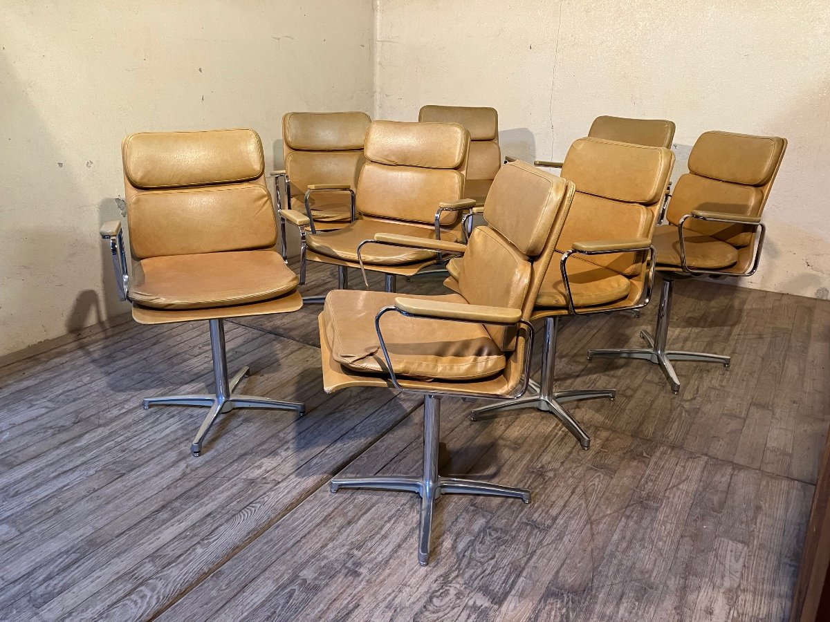 Paire de Fauteuils Tournant 8 exemplaires disponibles Dlg Eames soft Pad Herman Miller -photo-2
