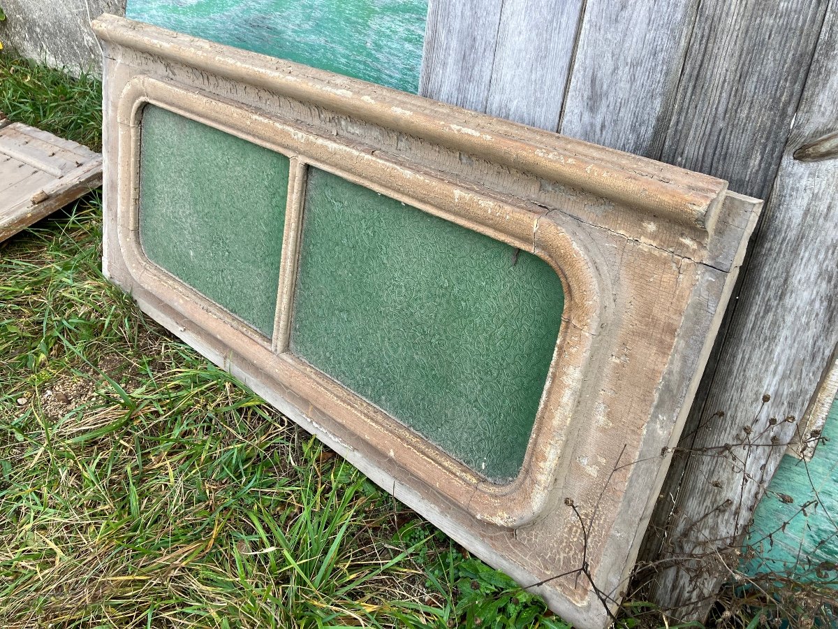 Pair Of Oak Entrance Doors With Transom 19th Century-photo-3