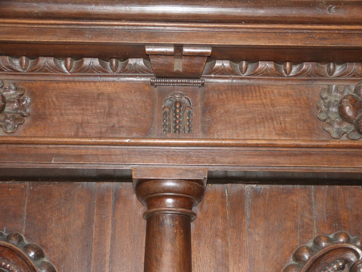 Large Old Walnut Wardrobe Cupboard Front From Germany-photo-2