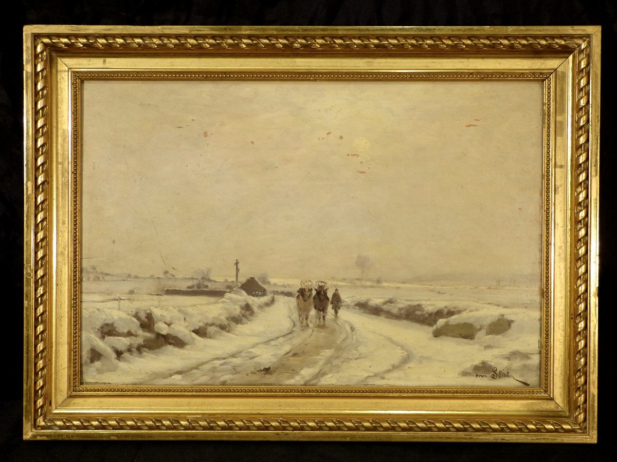Henri Saintin Snow Landscape