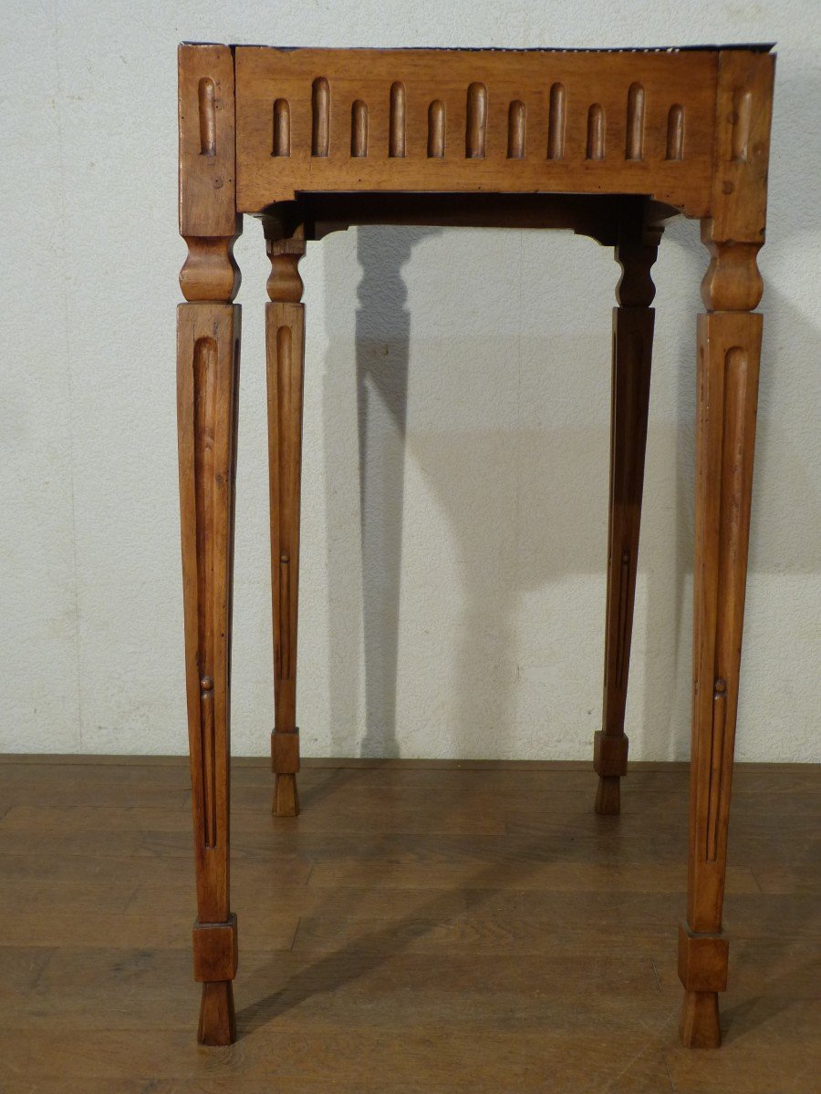 Petite Table Console Jardinière époque Louis XVI En Noyer-photo-4
