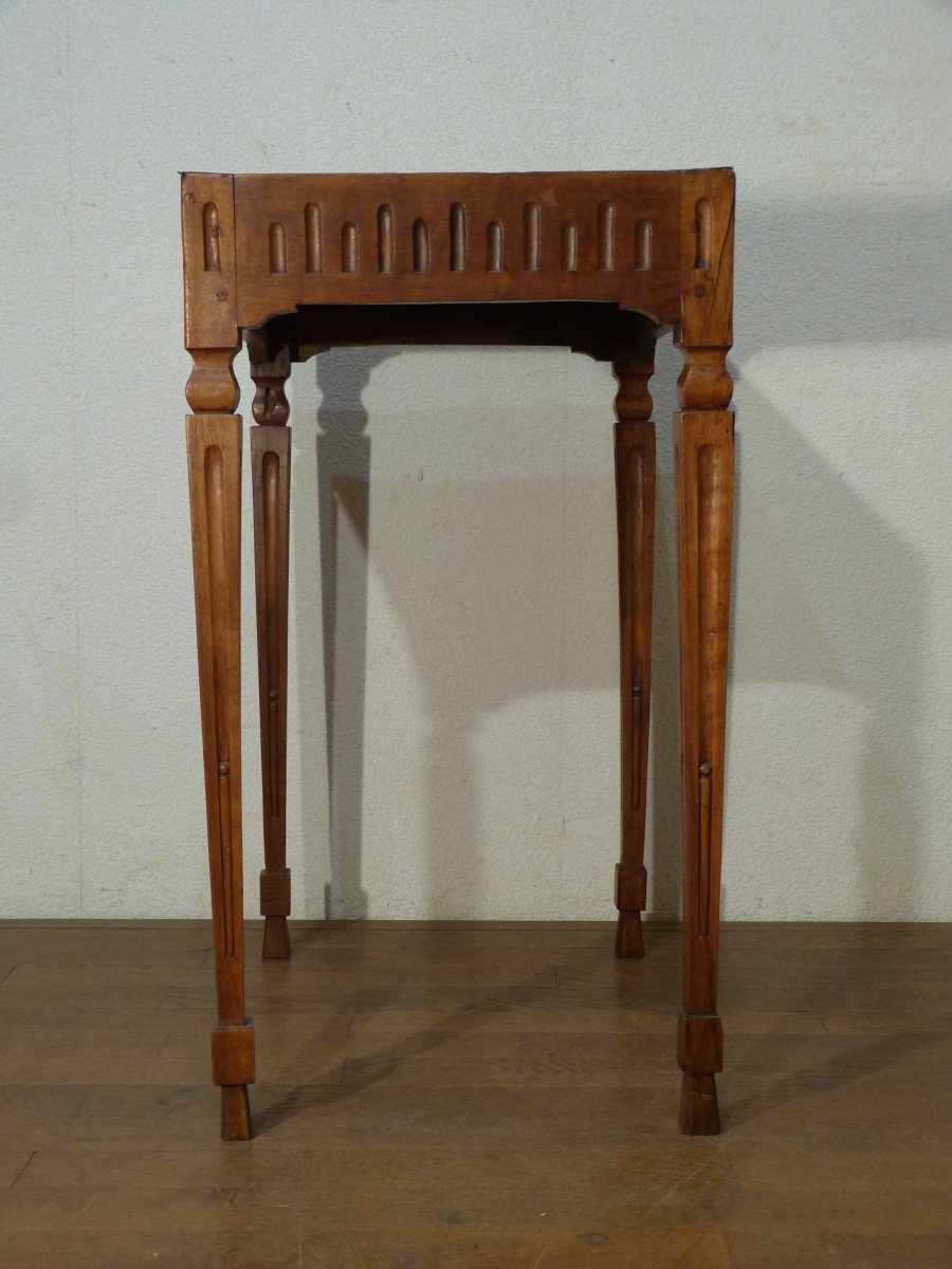 Petite Table Console Jardinière époque Louis XVI En Noyer-photo-6