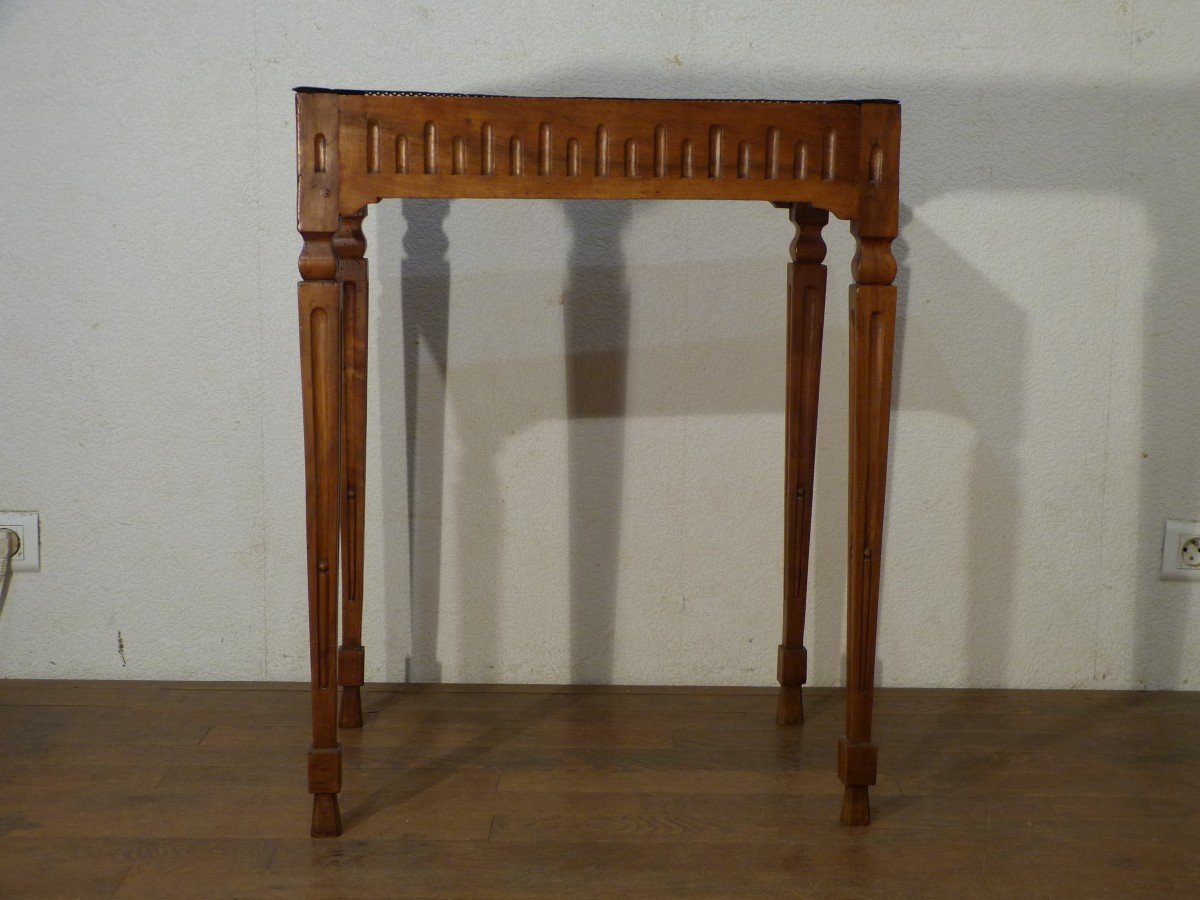 Petite Table Console Jardinière époque Louis XVI En Noyer-photo-7