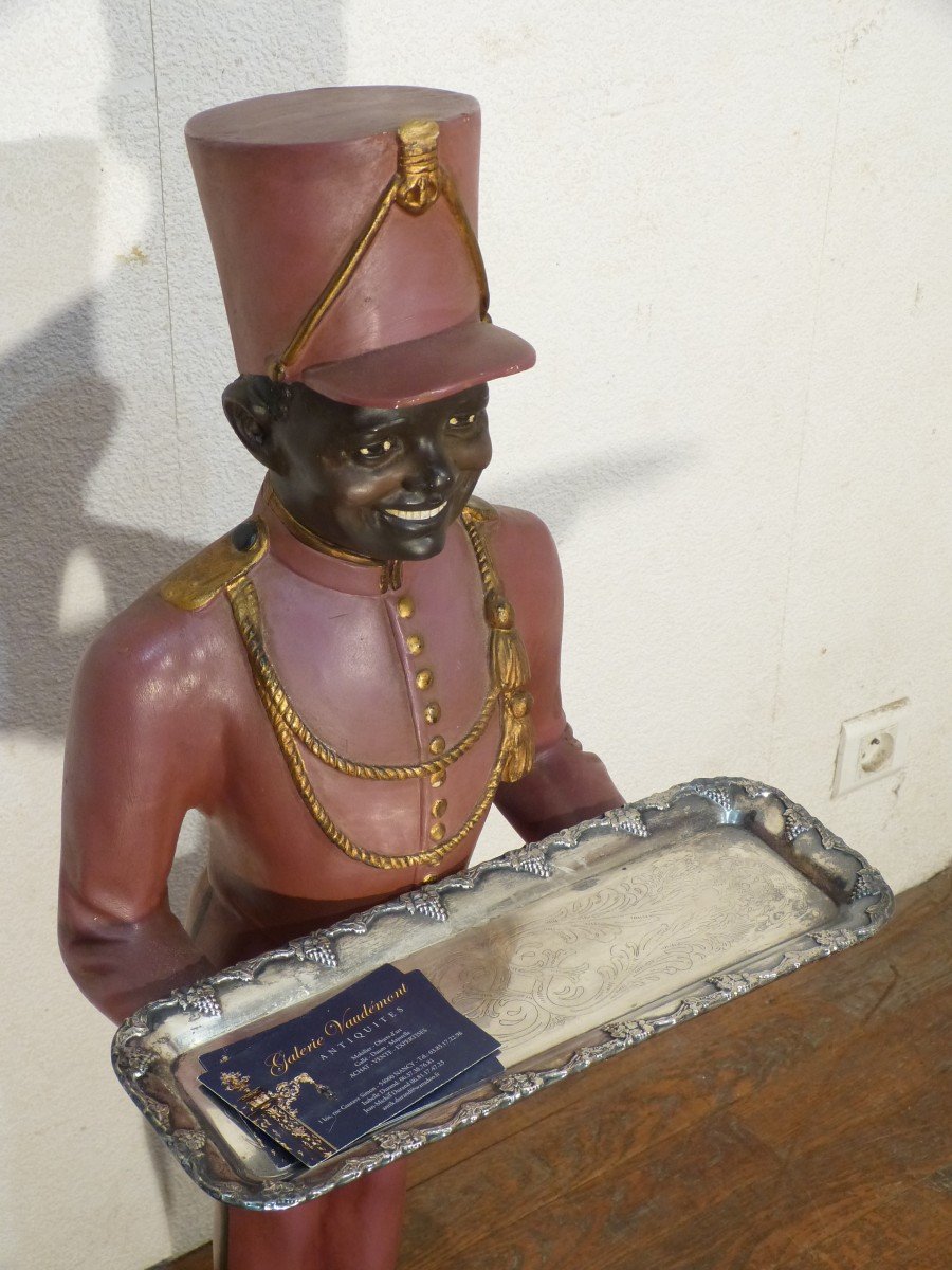 Groom In Polychrome Plaster Business Card Display 100 Cm-photo-2