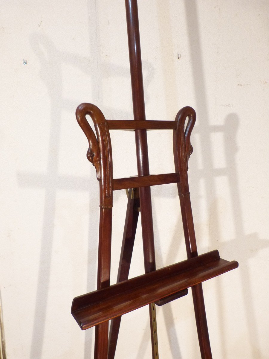 Chevalet En Acajou Col De Cygnes Epoque Empire-photo-3