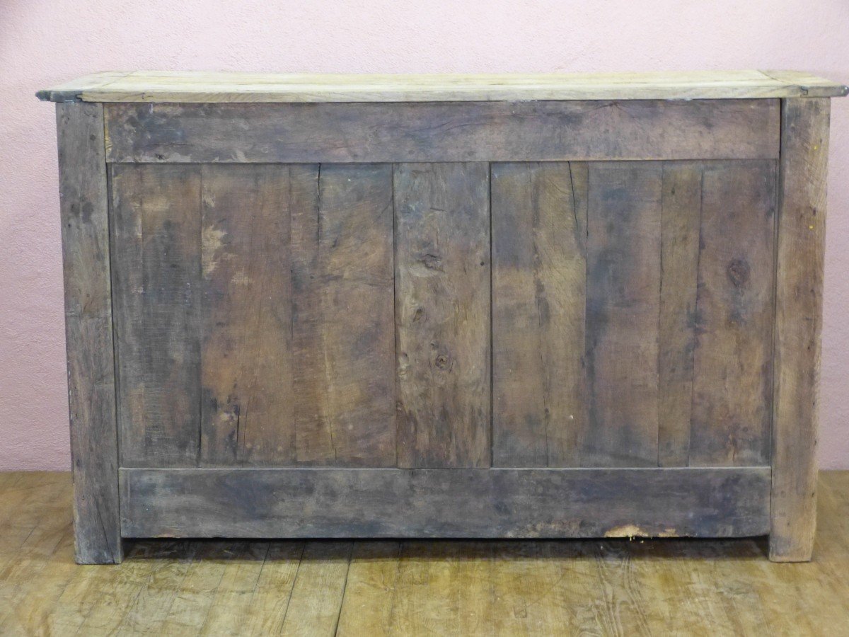 Buffet En Chêne Blanchi Normand 2 Portes 3 Tiroirs 19ème-photo-2