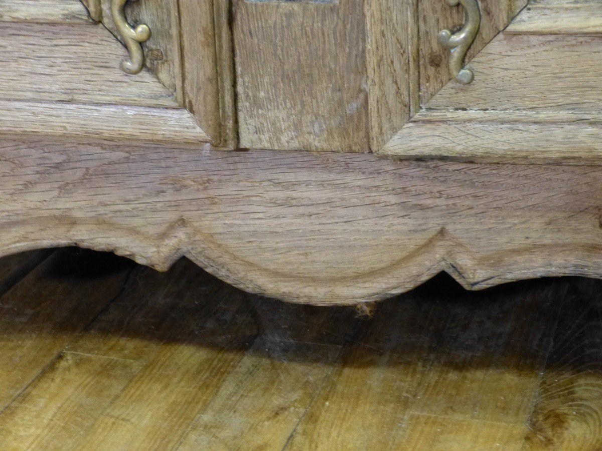 Buffet En Chêne Blanchi Normand 2 Portes 3 Tiroirs 19ème-photo-8