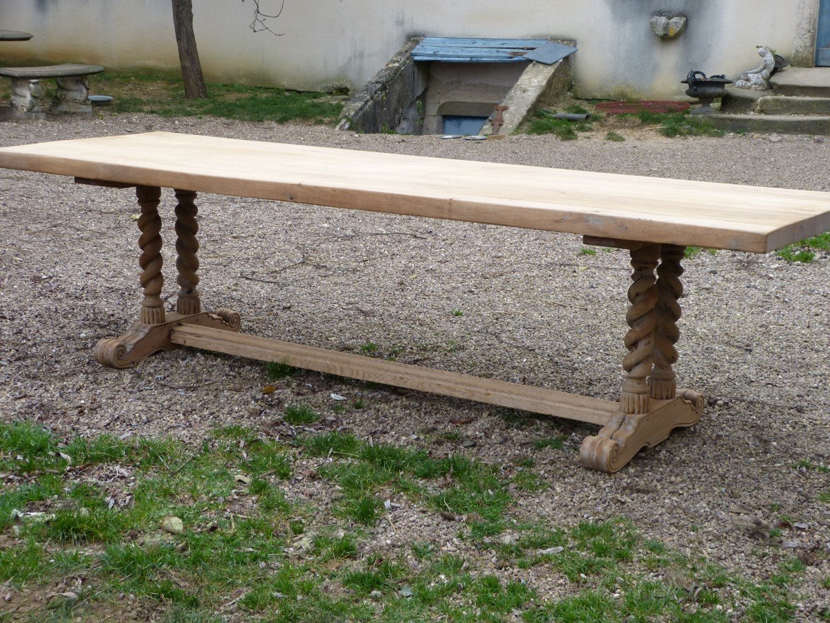 Very Large Castle Monastery Farm Table 280 Cm In Oak-photo-5
