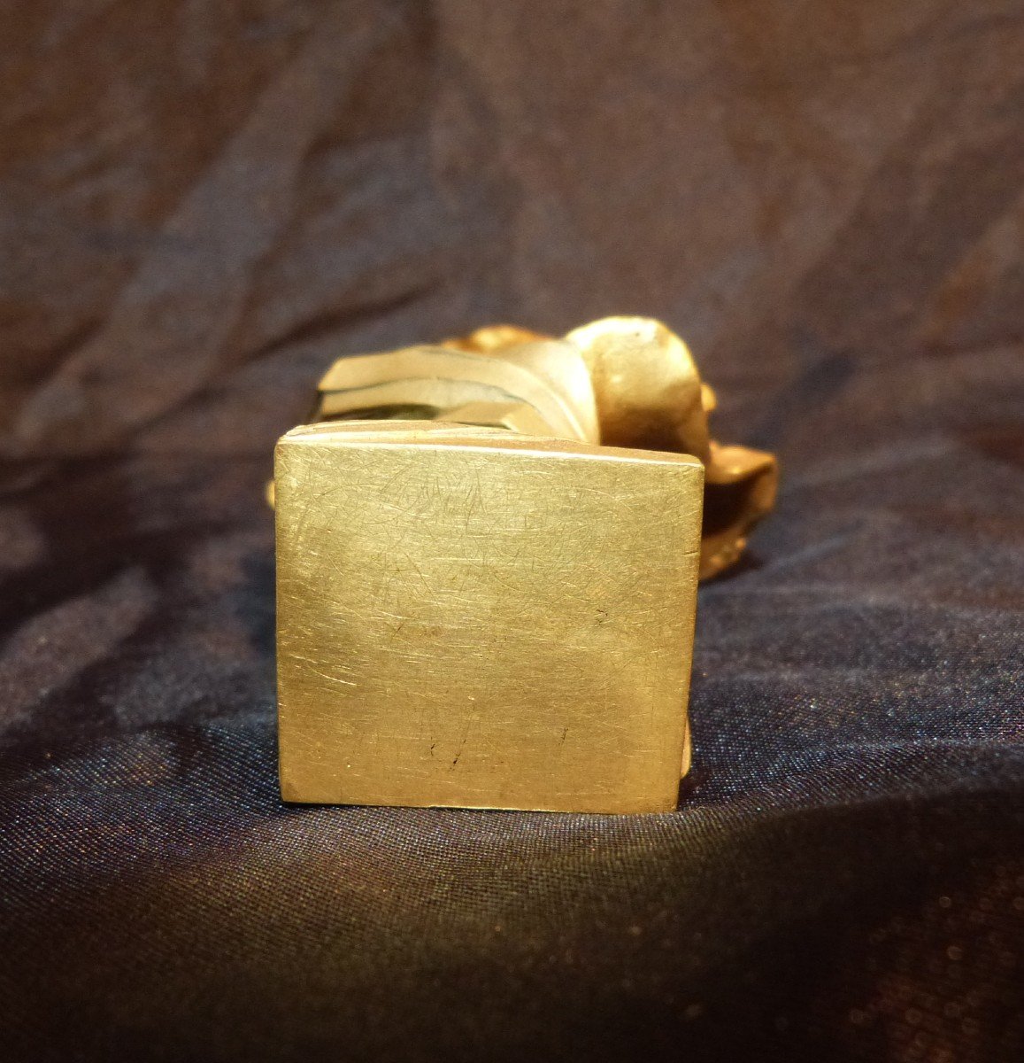 Art Nouveau Seal In Gilt Bronze By Charly Léonard Cachet Susse Frères-photo-4