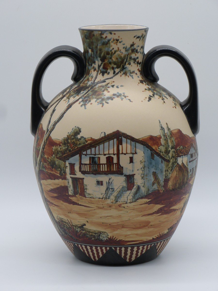 Ciboure Large Vase With Handles Madeleine Moreau Rodolphe Fischer Period Dancers-photo-2