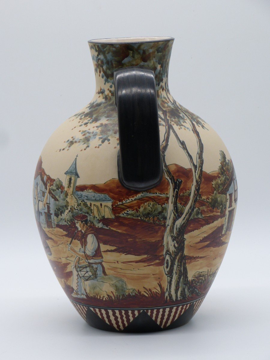 Ciboure Large Vase With Handles Madeleine Moreau Rodolphe Fischer Period Dancers-photo-1