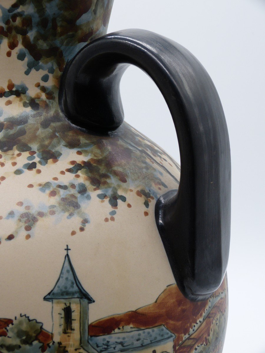 Ciboure Large Vase With Handles Madeleine Moreau Rodolphe Fischer Period Dancers-photo-3
