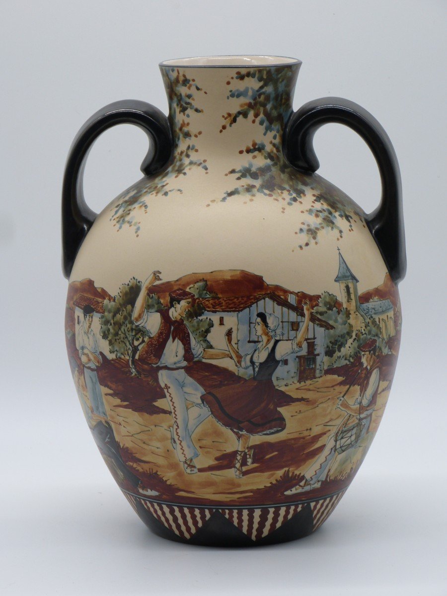 Ciboure Large Vase With Handles Madeleine Moreau Rodolphe Fischer Period Dancers