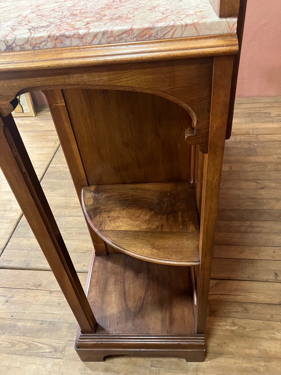 Gauthier Poinsignon Art Nouveau Trolley School Of Nancy In Walnut-photo-4