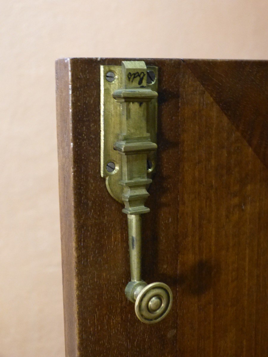 Renaissance Style Walnut Buffet With Red And Green Marble Inlays 19th-photo-6