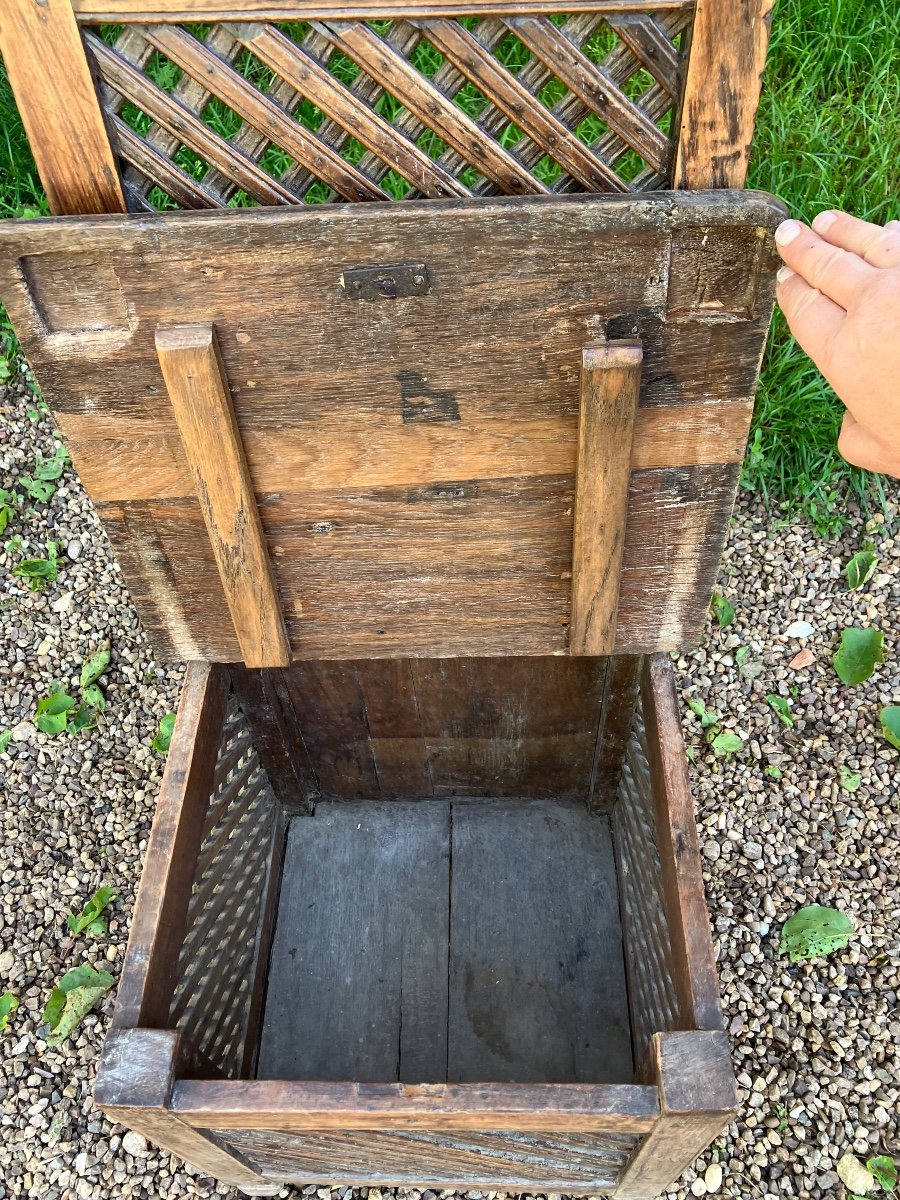 Rare Petite Chaise De Montagne Garde-manger à Clair Voie -photo-3