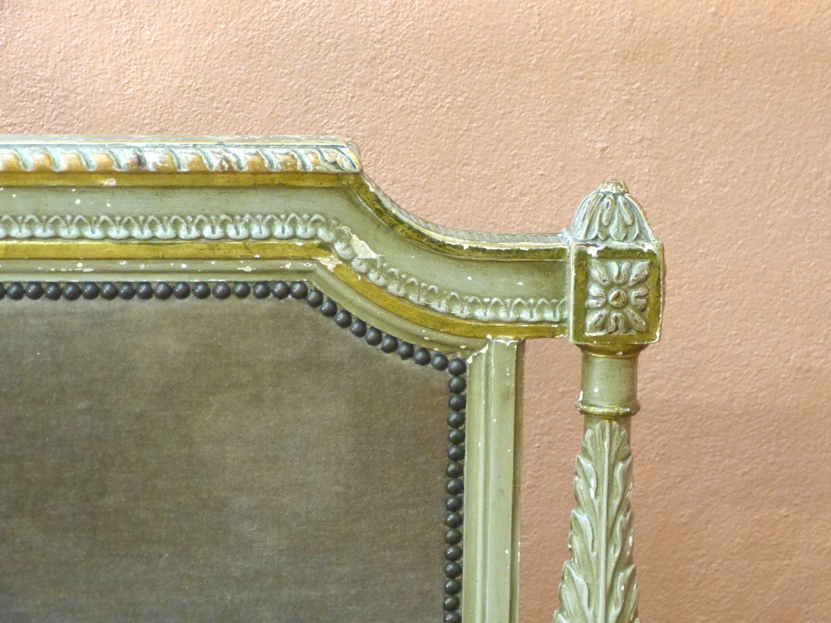 Louis XVI Period Bench Daybed In Lacquered And Gilded Wood-photo-4