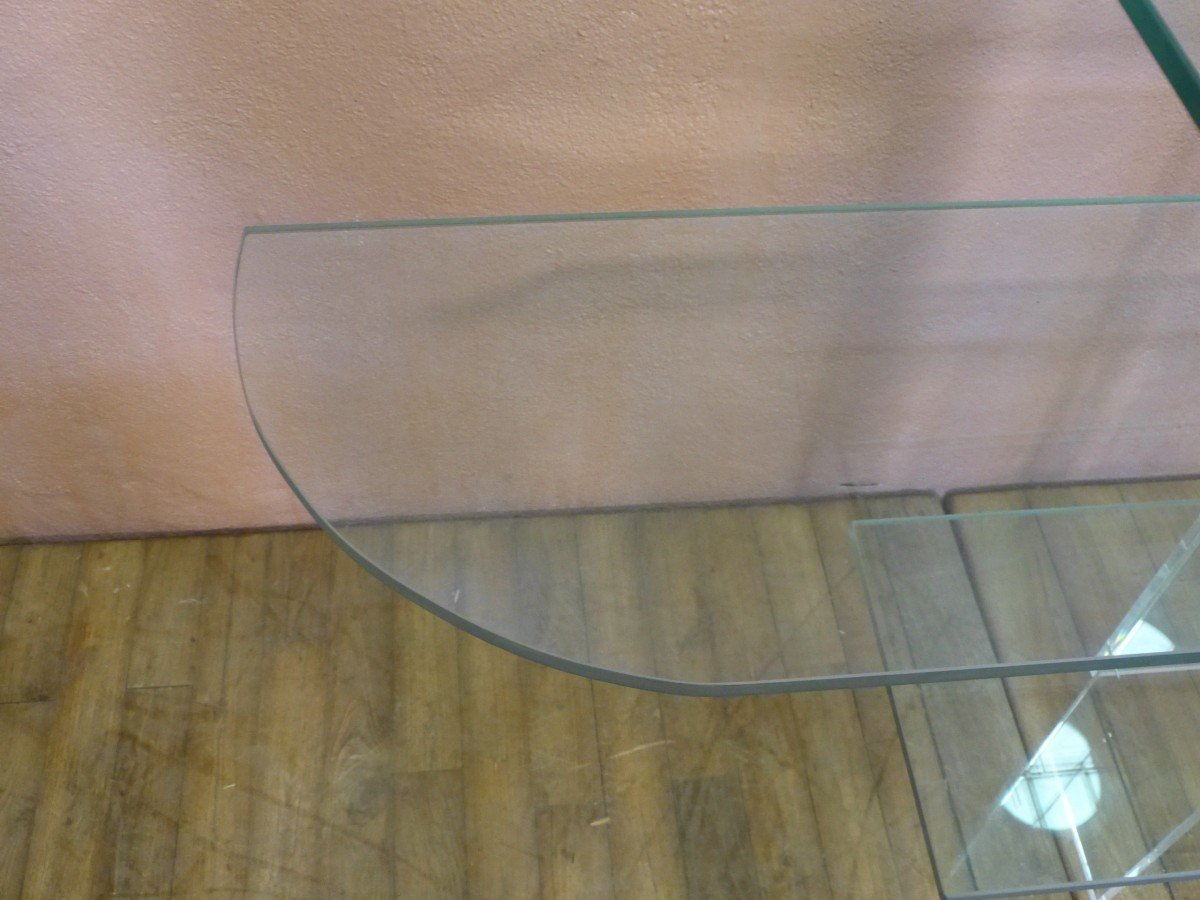 David Lange Transparent Furniture Bookcase Shelving In Invisible Plexiglas And Glass-photo-5