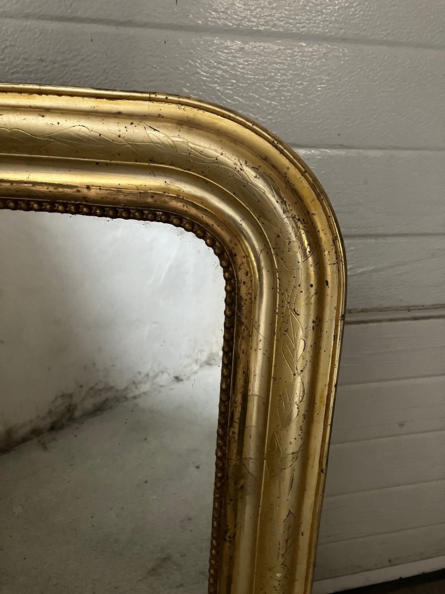 Miroir Doré Louis Philippe 82 X 60 Cm -photo-2