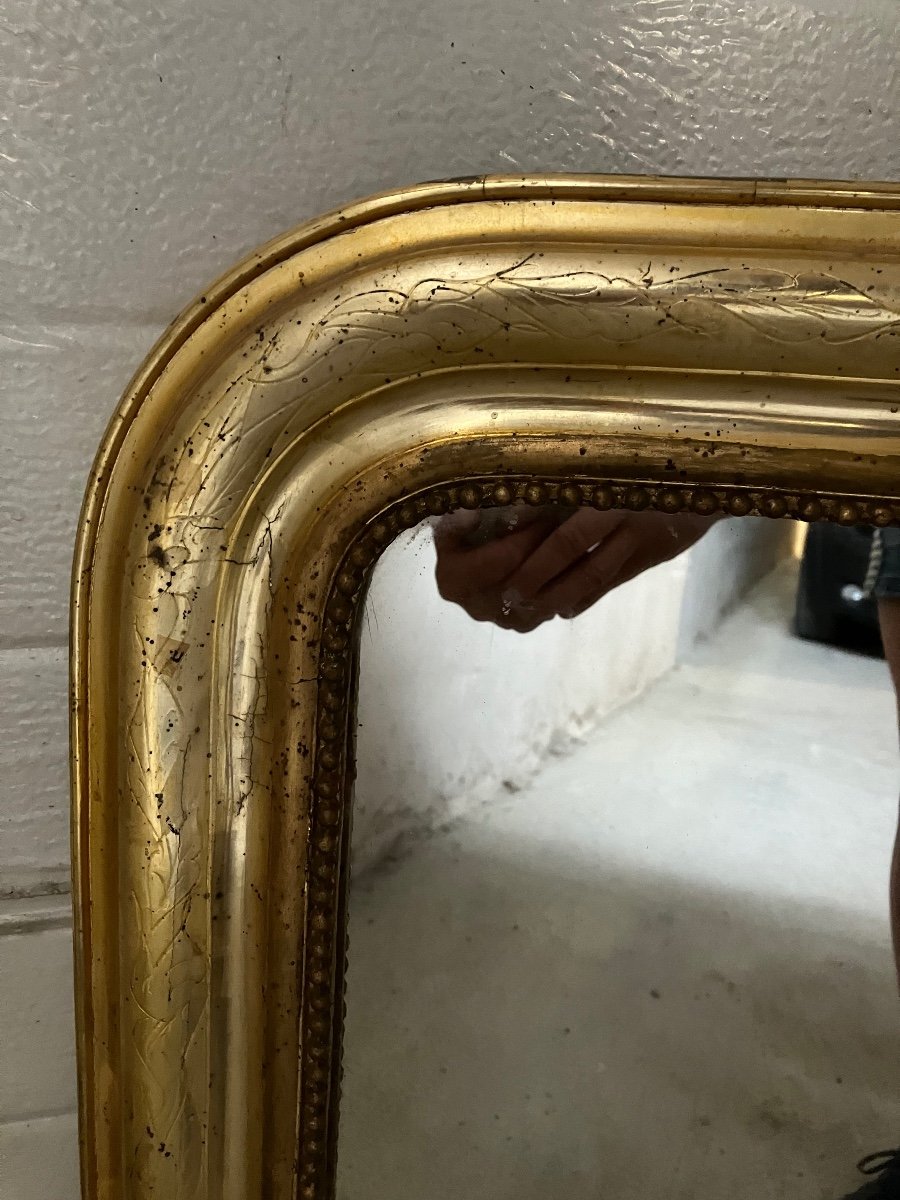 Miroir Doré Louis Philippe 82 X 60 Cm -photo-3