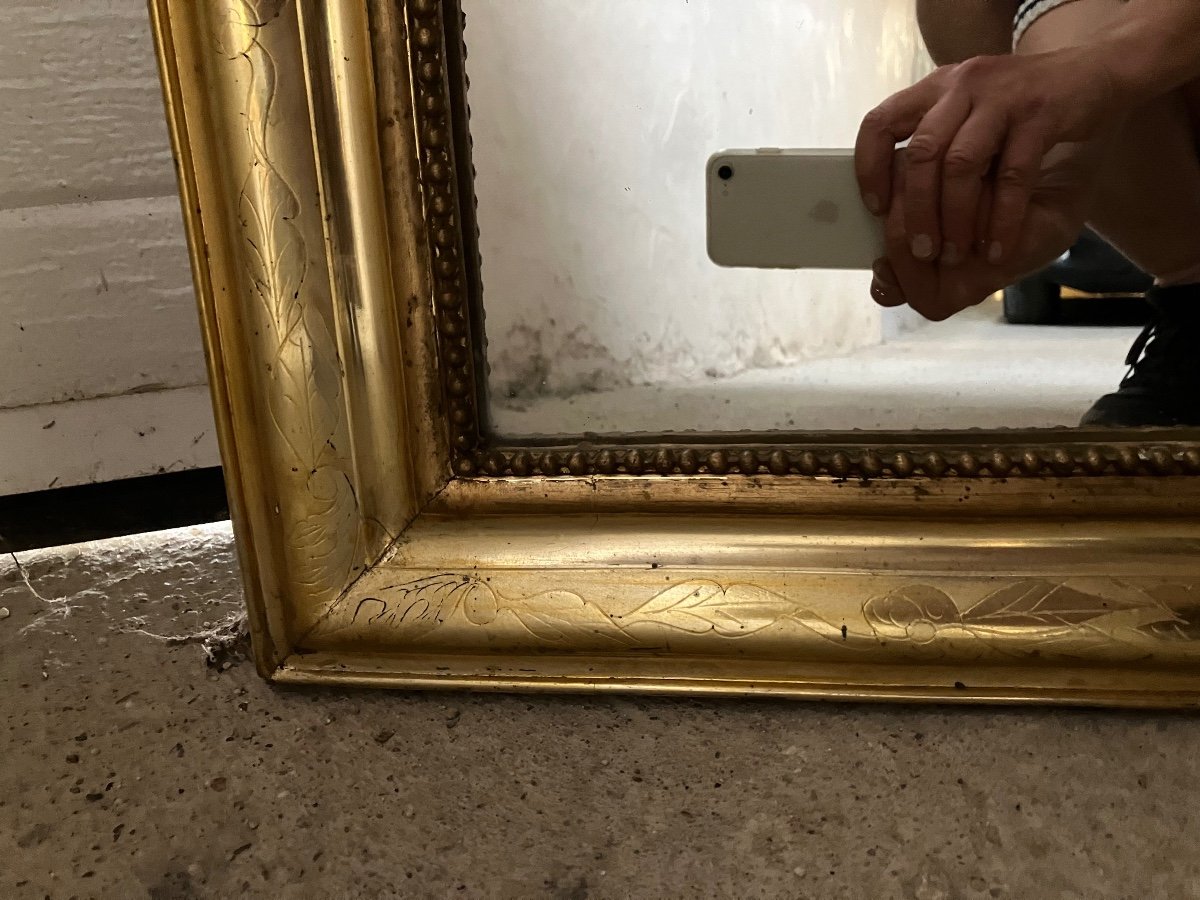 Miroir Doré Louis Philippe 82 X 60 Cm -photo-4