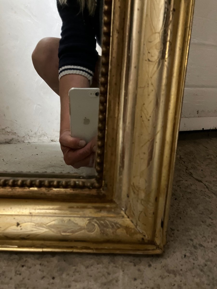 Miroir Doré Louis Philippe 82 X 60 Cm -photo-1