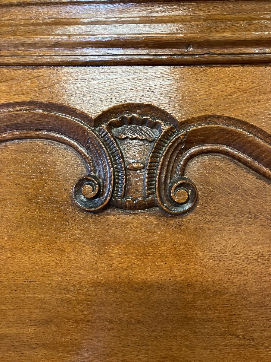 Beautiful Small Vosges Wardrobe 202 Cm In Oak Early 19th Century Vosges Lorraine -photo-3